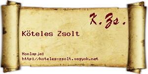Köteles Zsolt névjegykártya